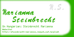 marianna steinbrecht business card